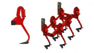 2 rows of tines NON-STOP protection duckfoot shares 265 mm